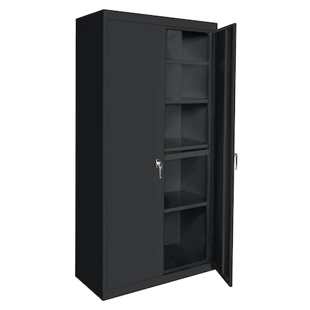 Steel Cabinets Usa Storage Cabinet, 78 in H, 36 in W, 18 in D, Black, 4 Shelves AAH-36RBMAG2-B